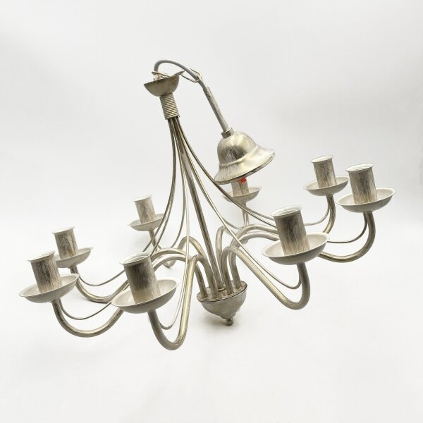 Lampadario a catena ANTON 8xE14/60W/230V bianco patinato