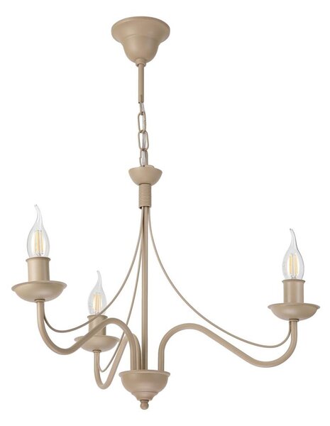 Lampadario a catena ANTON 3xE14/60W/230V beige