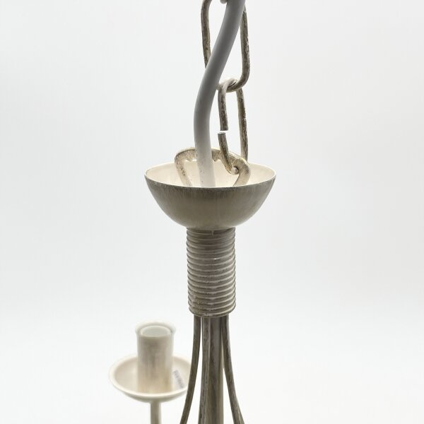 Lampadario a catena ANTON 5xE14/60W/230V bianco patinato