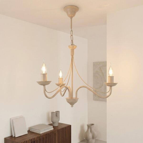 Lampadario a catena ANTON 3xE14/60W/230V beige