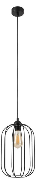 Lampadario a sospensione con cavo DESTELLO 1xE27/15W/230V diam. 21 cm nero