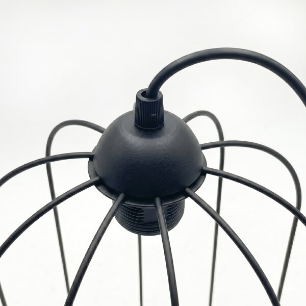 Lampadario a sospensione con cavo DESTELLO 1xE27/15W/230V diam. 21 cm nero