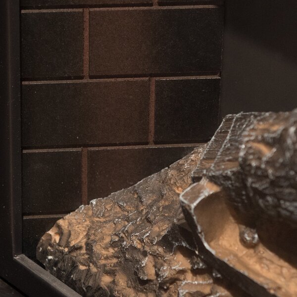 Divina Fire Camino Elettrico Caminetto da Terra CAMBRIDGE in Legno 110x36x100h colore Noce - DF104407
