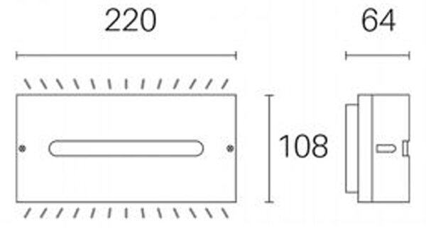 Applique Da Esterno Moderna Post Alluminio E Termoplastica Caffè Led 10W 3000K