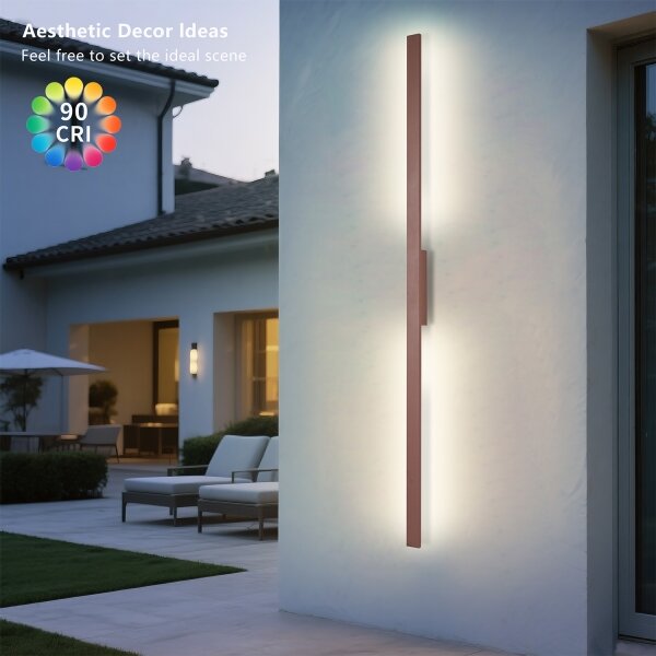 Brilagi - Applique LED da esterno LUNA LED/30W/230V 3000K IP65 150 cm marrone CRI 90