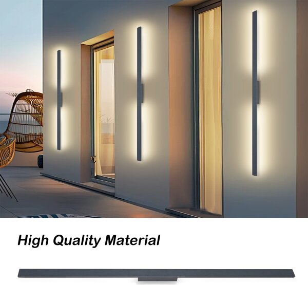 Brilagi - Lampada da parete LED per esterni LUNA, 30W, 230V, 3000K, IP65, 150 cm, antracite, CRI 90