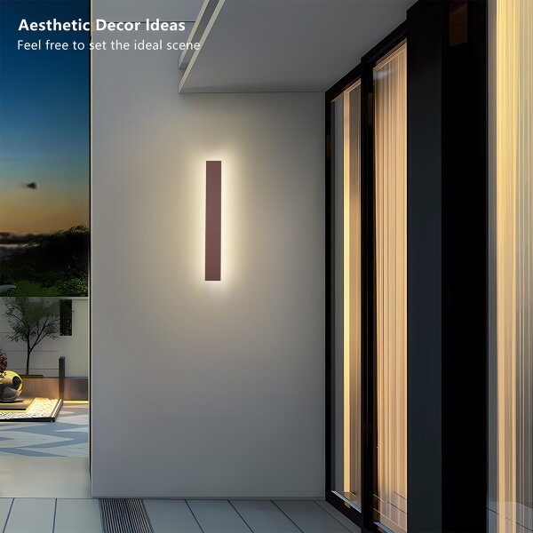 Brilagi - Applique LED da esterno LINEAR LED/12W/230V 3000K IP65 50 cm marrone CRI 90