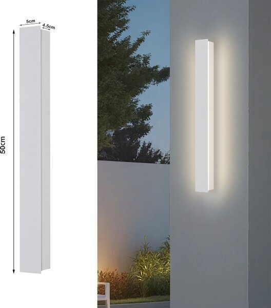 Brilagi - Lampada da parete LED per esterni LINEAR LED/12W/230V 3000K IP65 50 cm bianca CRI 90