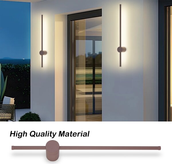 Brilagi - Applique da esterno AURA LED/12W/230V 3000K IP54 65 cm marrone CRI 90