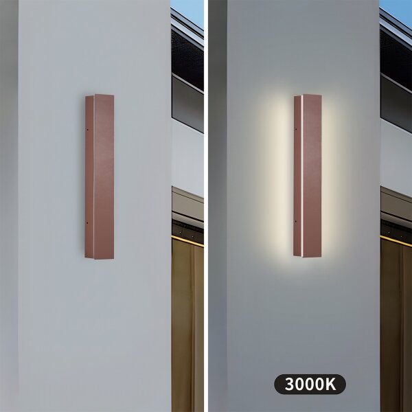 Brilagi - Lampada da parete esterna LINEAR LED/8W/230V 3000K IP65 30 cm marrone CRI 90