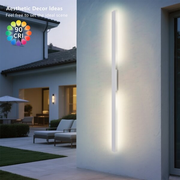 Brilagi - Applique da esterno LED LUNA 30W/230V 3000K IP65 150 cm bianco CRI 90