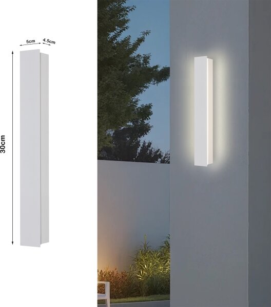 Brilagi - Applique da esterno LINEAR LED/8W/230V 3000K IP65 30 cm bianco CRI 90