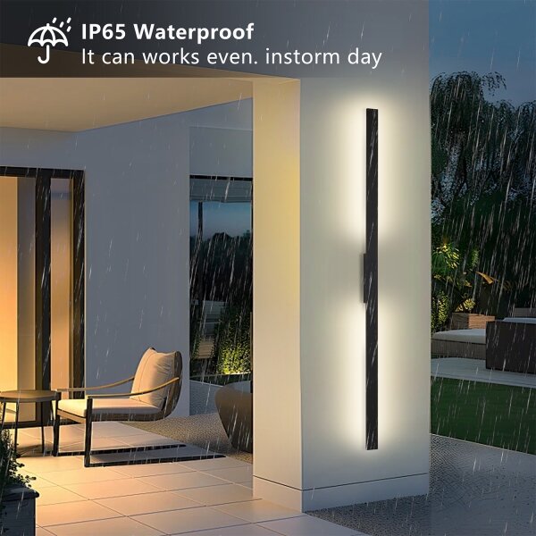 Brilagi - Applique LED da parete per esterni LUNA LED/30W/230V 4000K IP65 150 cm nero CRI 90