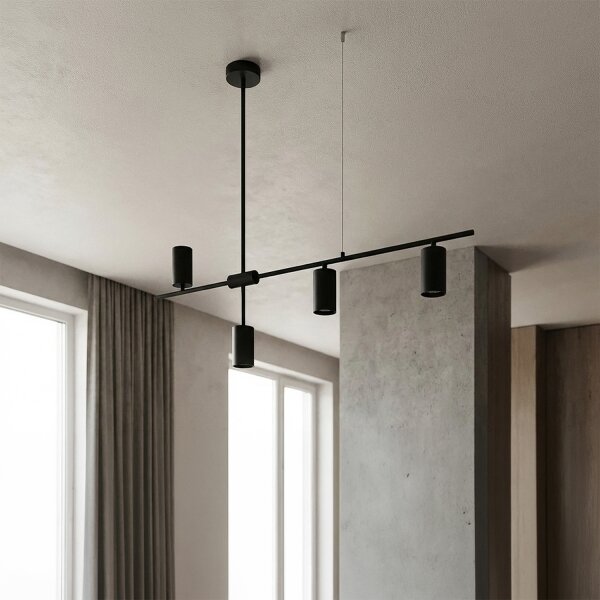 Brilagi - Lampada a sospensione CRANE con cavo 4xGU10/30W/230V, nera
