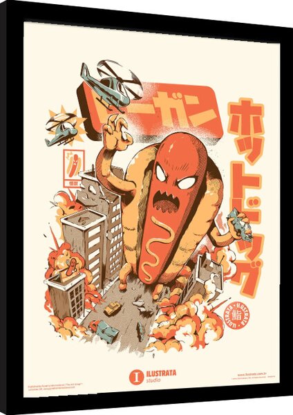 Quadro Ilustrata - Great Hot Dog, Poster Incorniciato