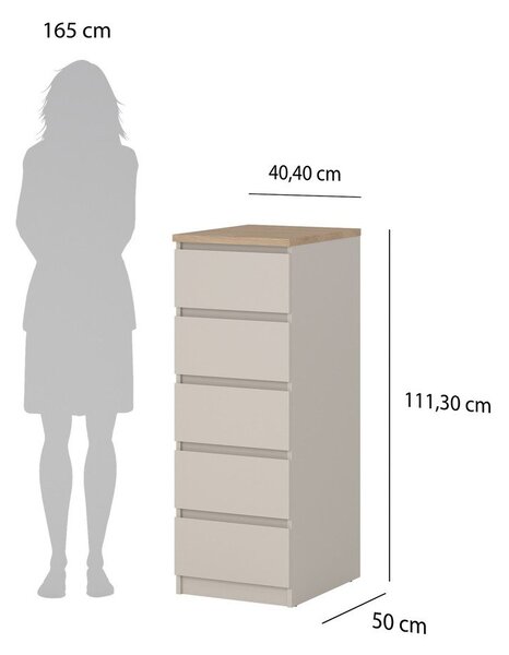 Credenza color crema 40x111x50 cm Naia – Tvilum