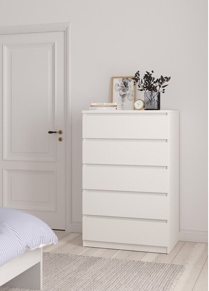 Cassettiera bianca 77x121x50 cm Naia – Tvilum