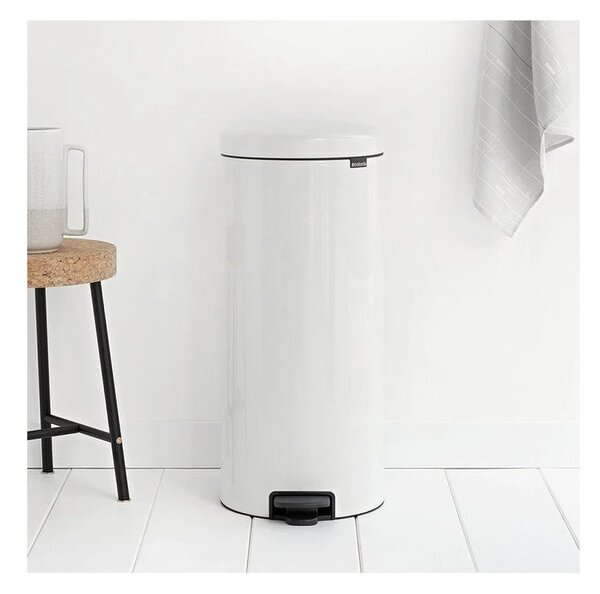 Cestino per la spazzatura bianco in acciaio con pedale 30 l NewIcon – Brabantia