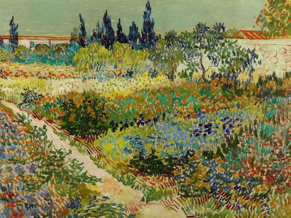 Riproduzione Garden at Arles - Vincent van Gogh