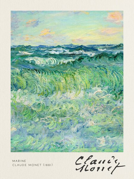 Riproduzione Marine - Claude Monet, (30 x 40 cm)