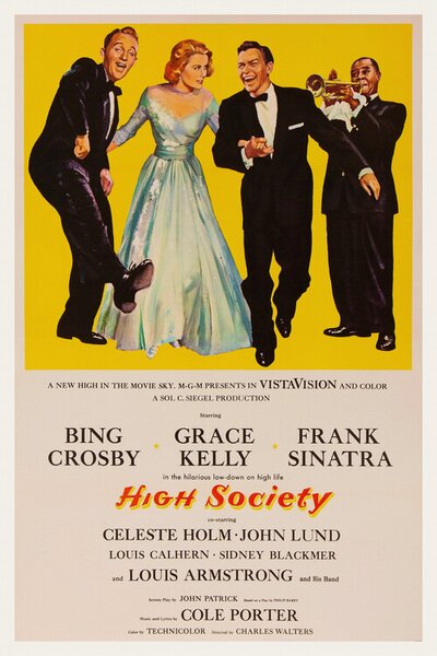 Illustrazione High Society with Bing Crosby Grace Kelly Frank Sinatra