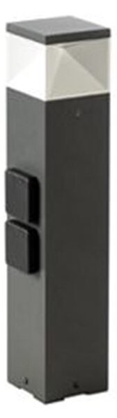Paletto Basso Moderno Diamond Con Prese Alluminio Grafite 12W Led 3000K