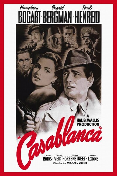 Riproduzione Casablanca Vintage Cinema Retro Theatre Poster