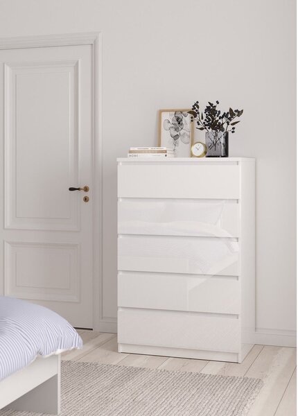 Cassettiera bianca 77x121x50 cm Naia – Tvilum