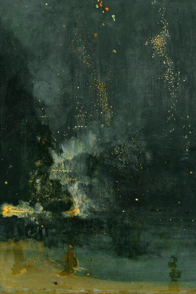 Riproduzione Nocturne in Black Gold The Fallen Rocket - James McNeill Whistler, (26.7 x 40 cm)