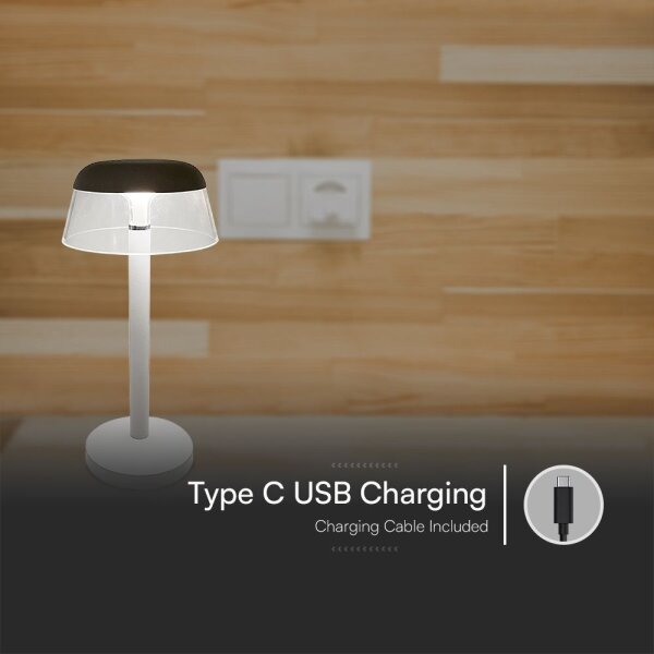 LED Lampada da tavolo touch ricaricabile e dimmerabile LED/3W/5V 3000-6000K bianco