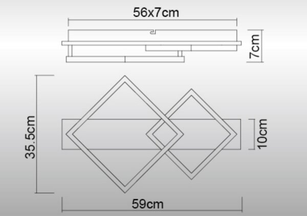 Globo 67847-24 - Plafoniera LED LESINA LED/24W/230V 3000K