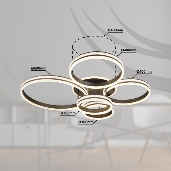 Globo 67314-120 - Plafoniera LED dimmerabile GROUNI LED/120W/230V + +TC