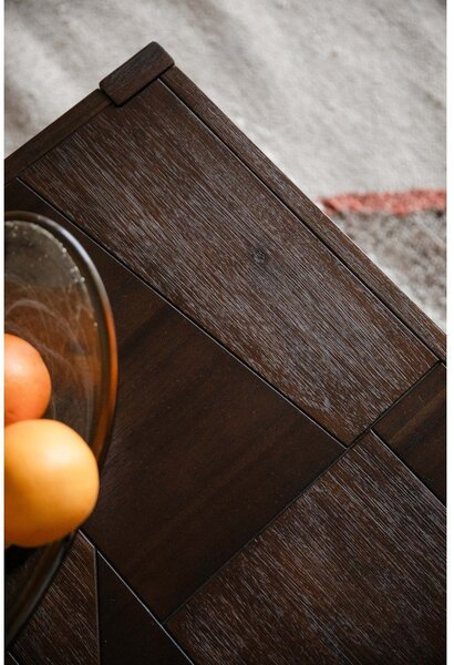 Tavolino da salotto colore naturale scuro in legno massiccio 60x120 cm Bruneau – Dutchbone