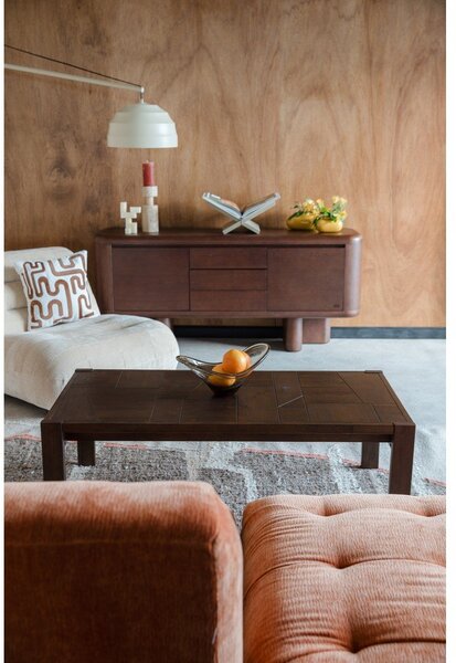 Tavolino da salotto colore naturale scuro in legno massiccio 60x120 cm Bruneau – Dutchbone