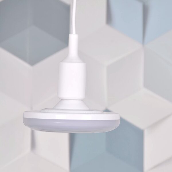 LED Lampada a sospensione KIKI 1xE27/10W/230V bianco