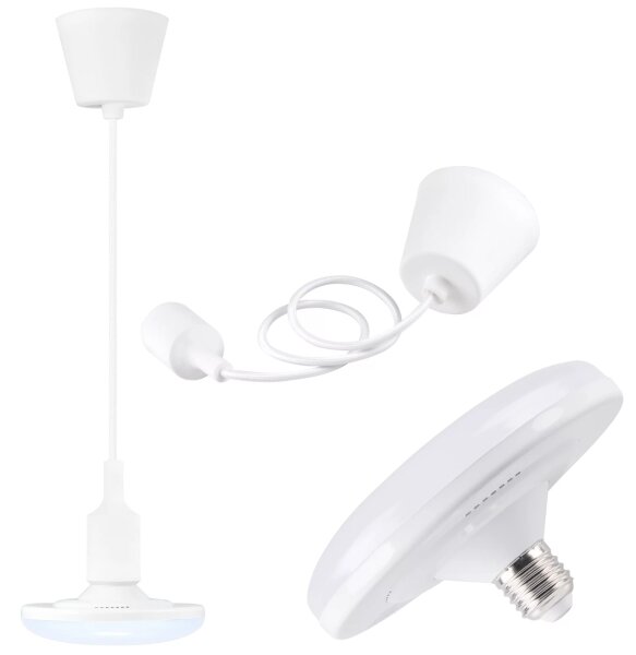 LED Lampada a sospensione KIKI 1xE27/10W/230V bianco