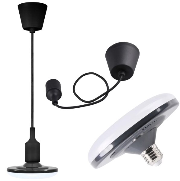 LED Lampada a sospensione KIKI 1xE27/10W/230V nero