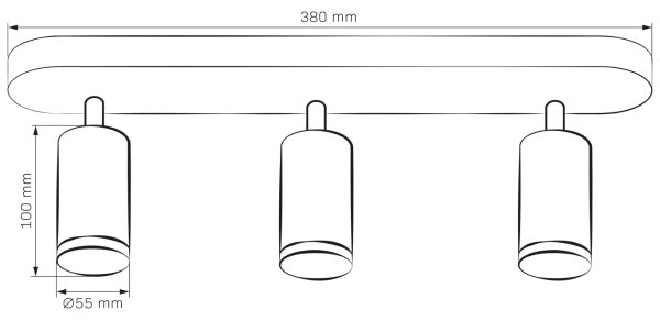Luce Spot da bagno TURYN 3xGU10/10W/230V IP44 bianco