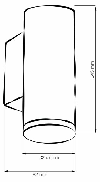 Faretto da muro per bagno TURYN 1xGU10/10W/230V IP44 nero
