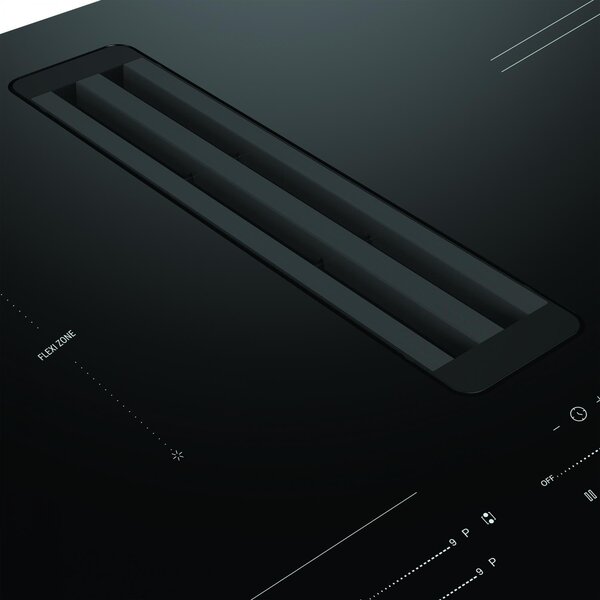 Hotpoint Ariston Piano Cottura Induzione con Cappa Integrata Aspirante 4 Fuochi Larghezza 82 cm in Vetroceramica colore Nero - TVH80FB01