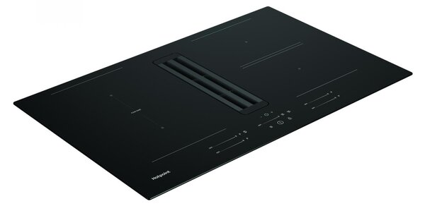 Hotpoint Ariston Piano Cottura Induzione con Cappa Integrata Aspirante 4 Fuochi Larghezza 82 cm in Vetroceramica colore Nero - TVH80FB01
