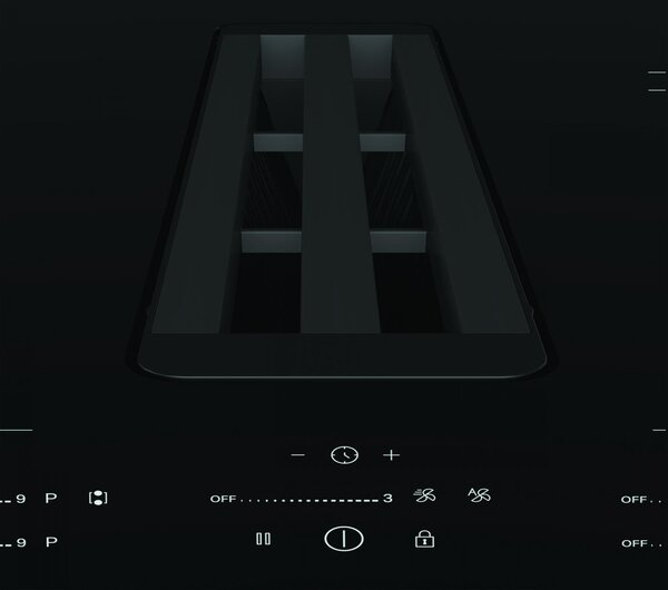 Hotpoint Ariston Piano Cottura Induzione con Cappa Integrata Aspirante 4 Fuochi Larghezza 82 cm in Vetroceramica colore Nero - TVH80FB01
