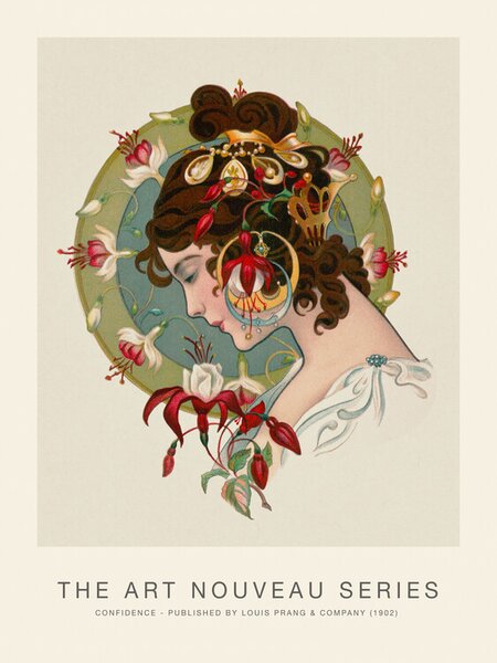 Illustrazione Confidence Beautiful Gypsy Woman Golden - Alphonse Mucha