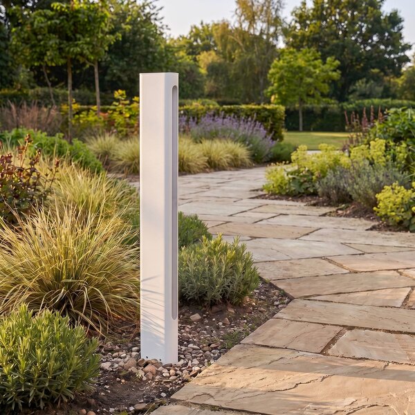 Lampione a LED Lucande Celiora, altezza 80 cm, grigia, IP65 Celiora, Alluminio / Grigio / Zincato, Alluminio, Moderno