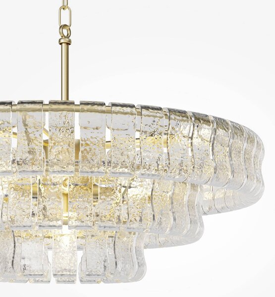 Maytoni Lampada a sospensione in vetro Boulder, dimmerabile, Chiaro / Trasparente, Soggiorno / Sala da pranzo, Vetro, Antico, Lampada a sospensione