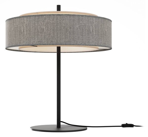 Maytoni Lampada da tavolo Bergamo, Alluminio / Grigio / Zincato, Soggiorno / Sala da pranzo, Tessuto / Stoffa / Seta, Scandinavo, Lampada da tavolo