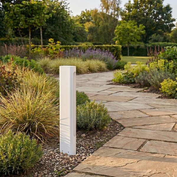 Lampione a LED Lucande Celiora, altezza 45 cm, grigia, IP65 Celiora, Alluminio / Grigio / Zincato, Alluminio, Moderno