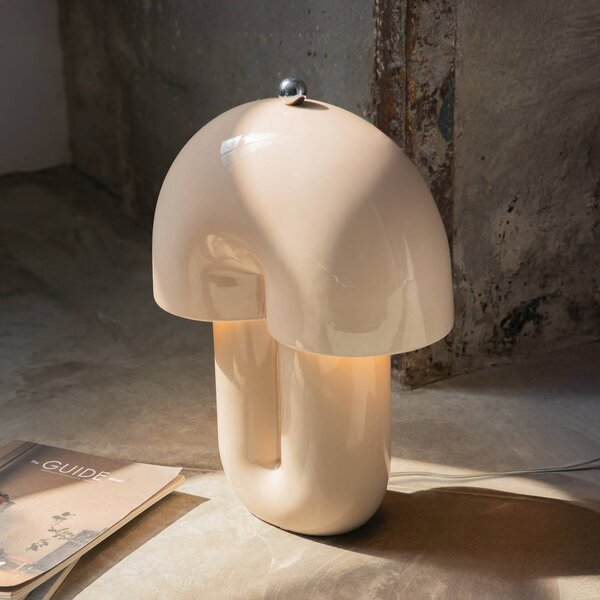 Maytoni Lampada da tavolo a LED Hope, dimmerabile, Crema / Ambra, Soggiorno / Sala da pranzo, Ceramica, Scandinavo, Lampada da tavolo LED