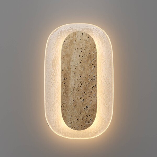 Maytoni Applique da parete a LED Tavo, Crema / Ambra, Soggiorno / Sala da pranzo, Vetro, Moderno, Applique a LED