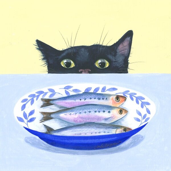 Illustrazione Gourmet Cat, Isabelle Brent